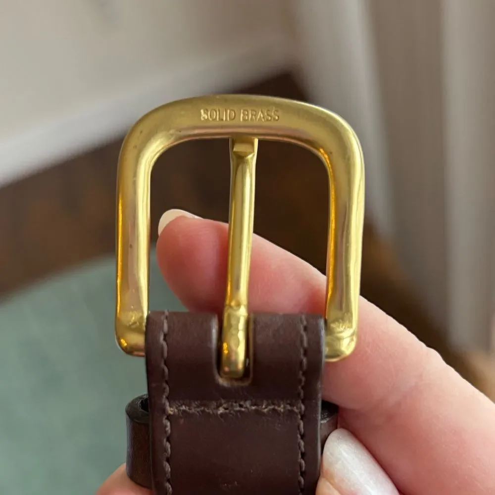 Vineyard Vines Kids boys Navy green whale preppy Belt solid brass buckle NWOT